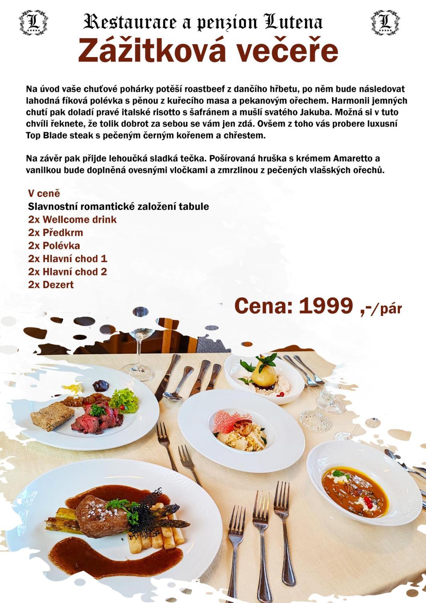 Restaurace A Penzion Lutena Dolni Lutyne Exterior foto